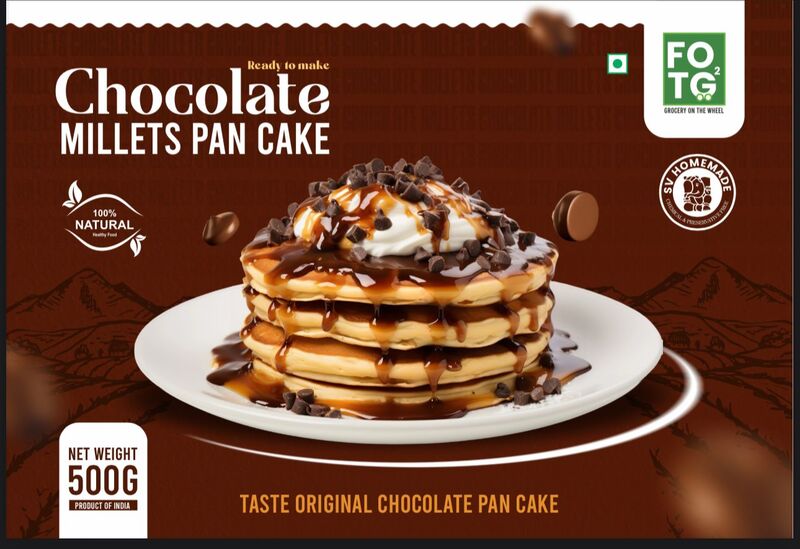 Chocolate Millet Pan Cake Mix 500 gm
