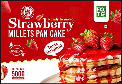 Strawberry Millet Pan Cake Mix 500 gm