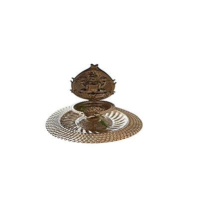 German Silver Lakshmi Lamp